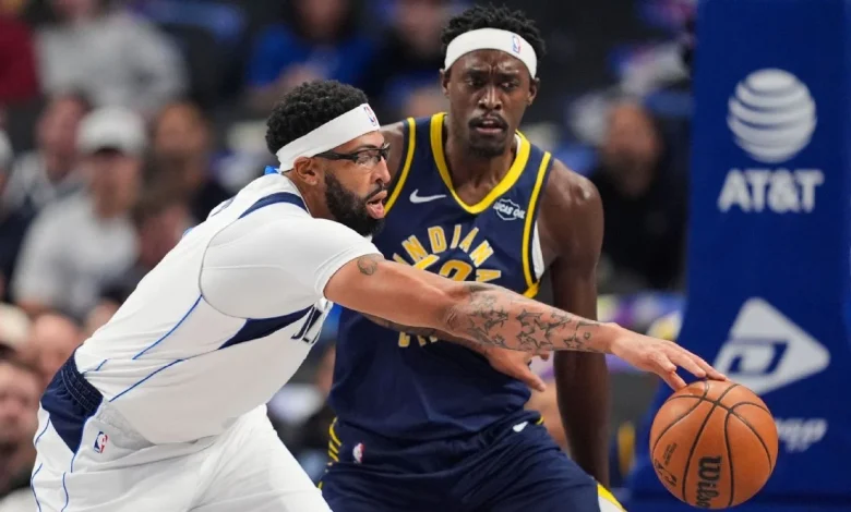 AD leaves Mavs' game vs. Pacers with sore leg