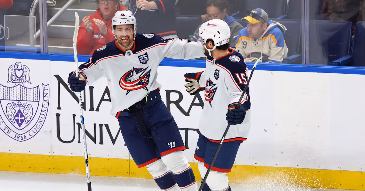 Blue Jackets F Wood scores two goals in return from scary eye injury