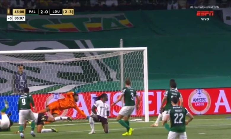 Bruno Fuchs marca no fim do 1º tempo e Palmeiras lidera por 2×0 contra LDU no Allianz na Libertadores