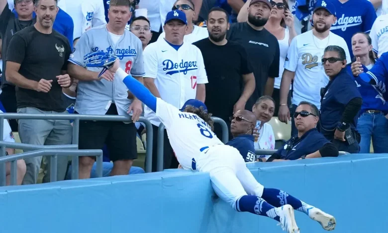 Dodgers’ Kiké Hernandez wastes no time making Game 4 defensive highlight