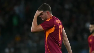 Evan Ferguson suffers injury in opening minutes of Roma's Serie A clash
