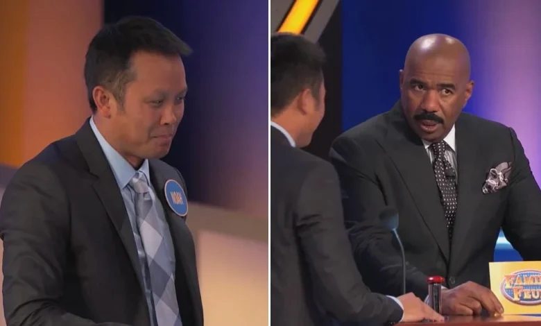 'Family Feud' host Steve Harvey taken aback after player complimented him through an answer