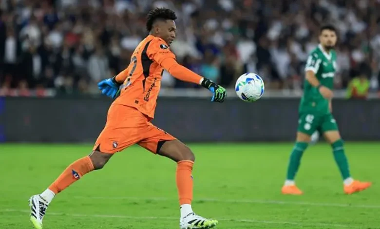 Goleiro Domínguez enrola contra o Palmeiras e árbitro Wilmar Roldán permite cera da LDU