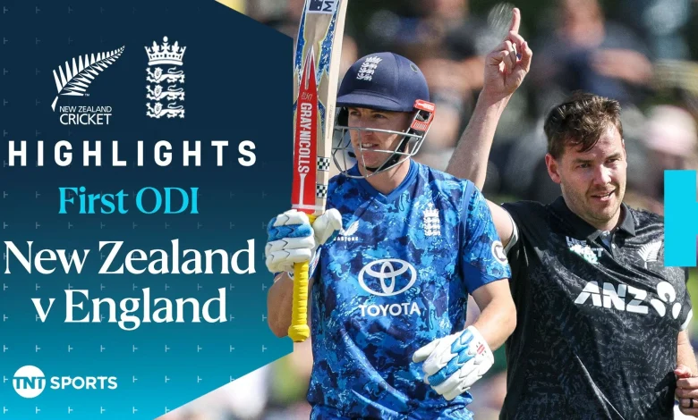 Highlights: New Zealand chase down 224 despite brilliant century from Brook in first ODI