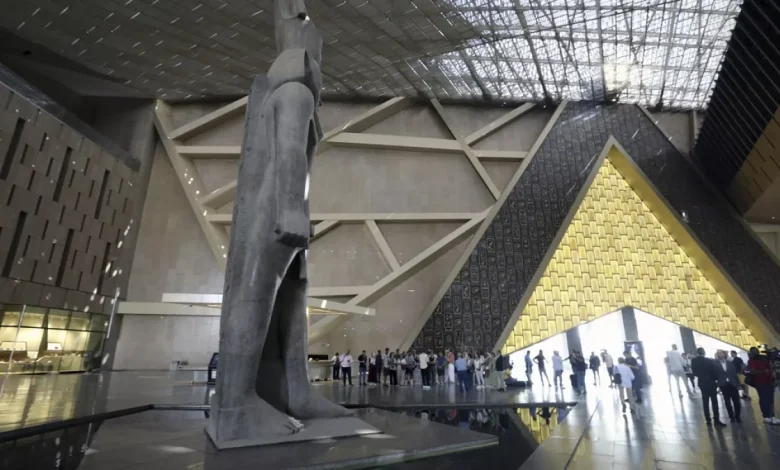 Inside the new monumental Grand Egyptian Museum in Cairo