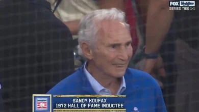 It’s so cool that Sandy Koufax was there for that