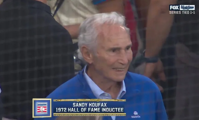 It’s so cool that Sandy Koufax was there for that