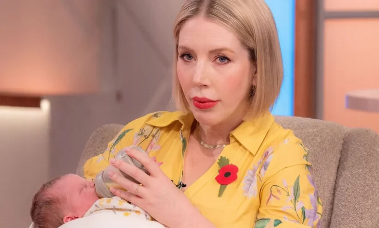 Katherine Ryan's baby makes TV debut at 10 days old