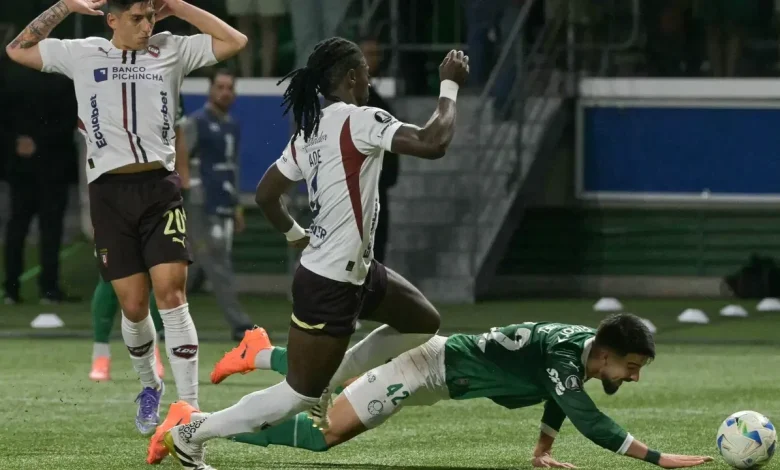 Lance polêmico em Palmeiras x LDU divide opiniões: 'Brutal'