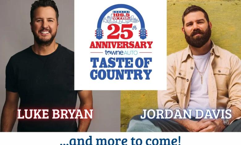 Luke Bryan & Jordan Davis Headline 25th Anniversary Taste of Country