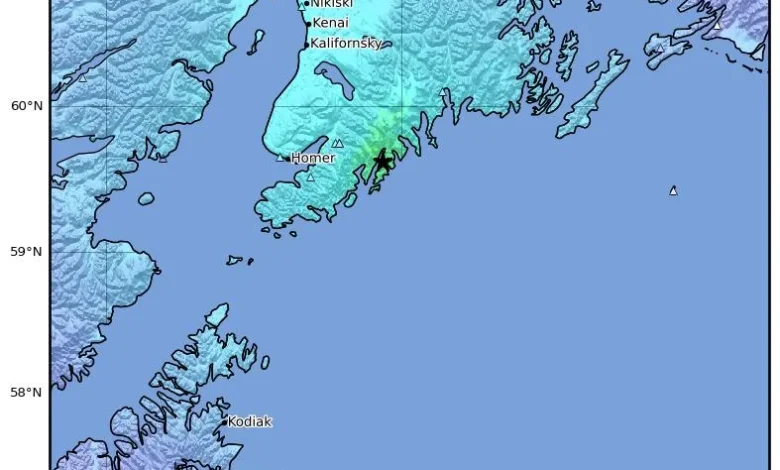 Magnitude 5.4 - 43 miles SW of Seward