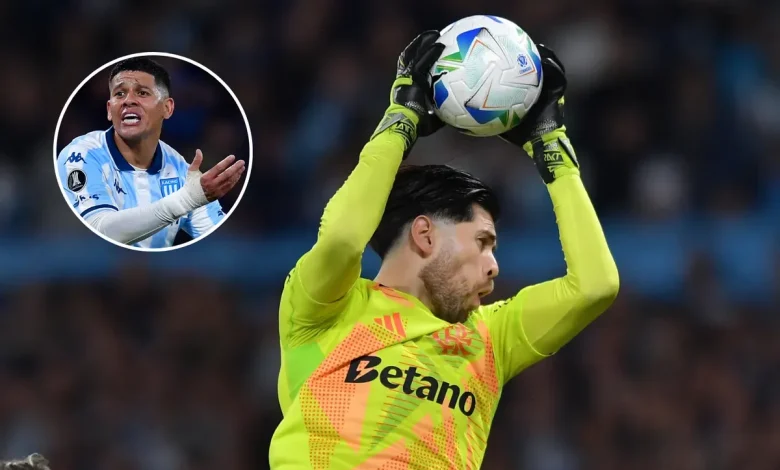 Marcos Rojo se espanta com atuação de Rossi em Racing x Flamengo: “Ele defendeu tudo que tentamos”