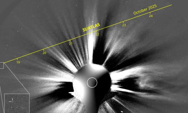 NASA spacecraft reveal interstellar comet 3I/ATLAS brightened rapidly as it swooped behind the sun