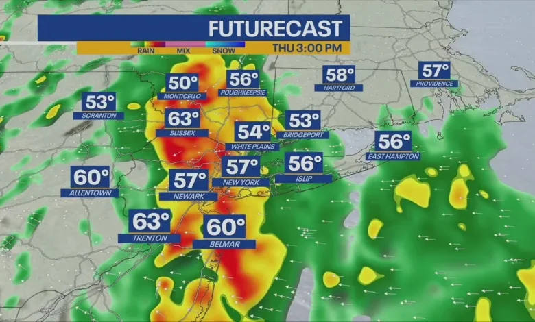 NYC weather: Heavy rain, storms, flooding threaten Thursday's evening commute l Forecast