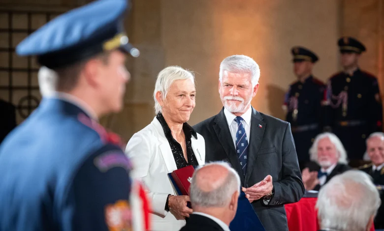 Navratilova receives highest state honor from Czech president
