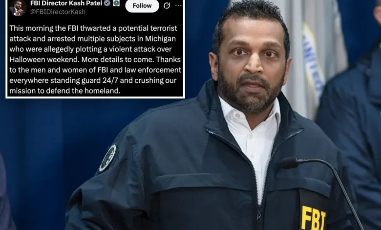 Planned Halloween weekend terror attack thwarted in Michigan, Kash Patel announces