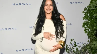 Pregnant Vanessa Hudgens Is a Glowing Goddess in This Bare Bump-Baring, Black Bikini Photo