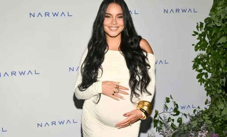 Pregnant Vanessa Hudgens Is a Glowing Goddess in This Bare Bump-Baring, Black Bikini Photo