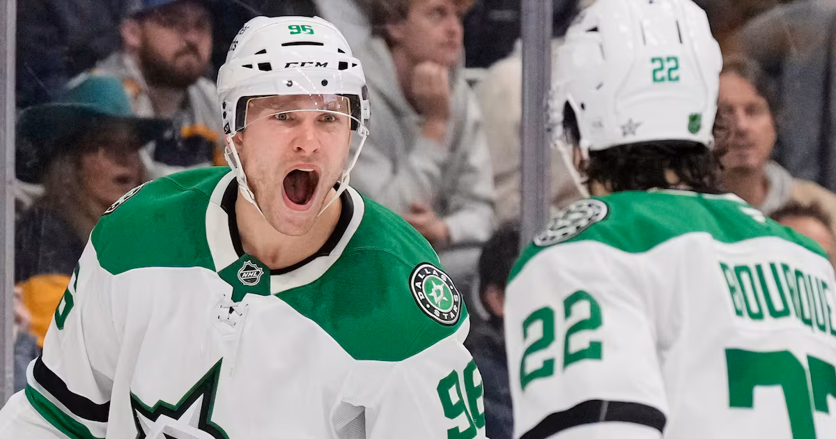 Rantanen gets tiebreaking goal in third period as Stars rally from two goals down to beat Predators