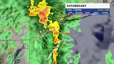 STORM WATCH: Strong wind gusts up to 50 mph, heavy rain passes across NJ today