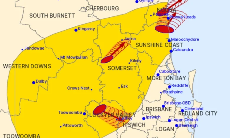 Severe storm warnings for Ipswich, Lockyer and Sunshine Coast