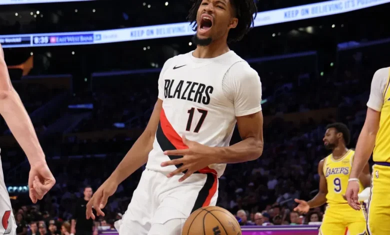 Shaedon Sharpe Hits Blazers Record Against Lakers