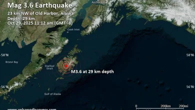 Small magnitude 3.6 quake hits 56 miles southwest of Kodiak, Alaska, United States in the morning