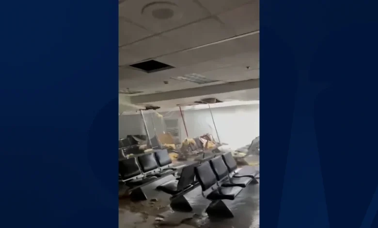 Video shows destruction at Jamaica airport after Hurricane Melissa hits the island