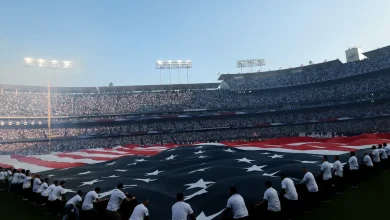 Who is singing the national anthems in World Series Game 5?