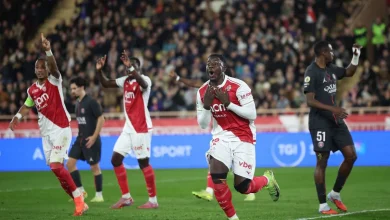 10-man Monaco hang on for narrow win as PSG drop more points in Ligue 1