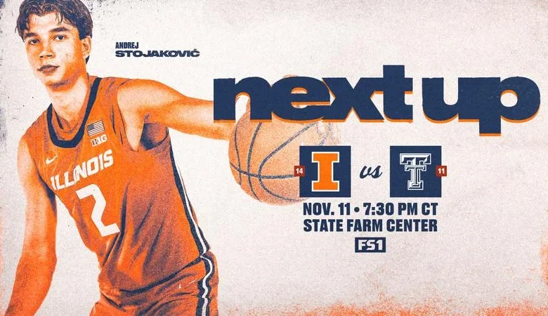 #14 Illini Host #11 Texas Tech Tuesday Night at State Farm Center - University of Illinois Athletics