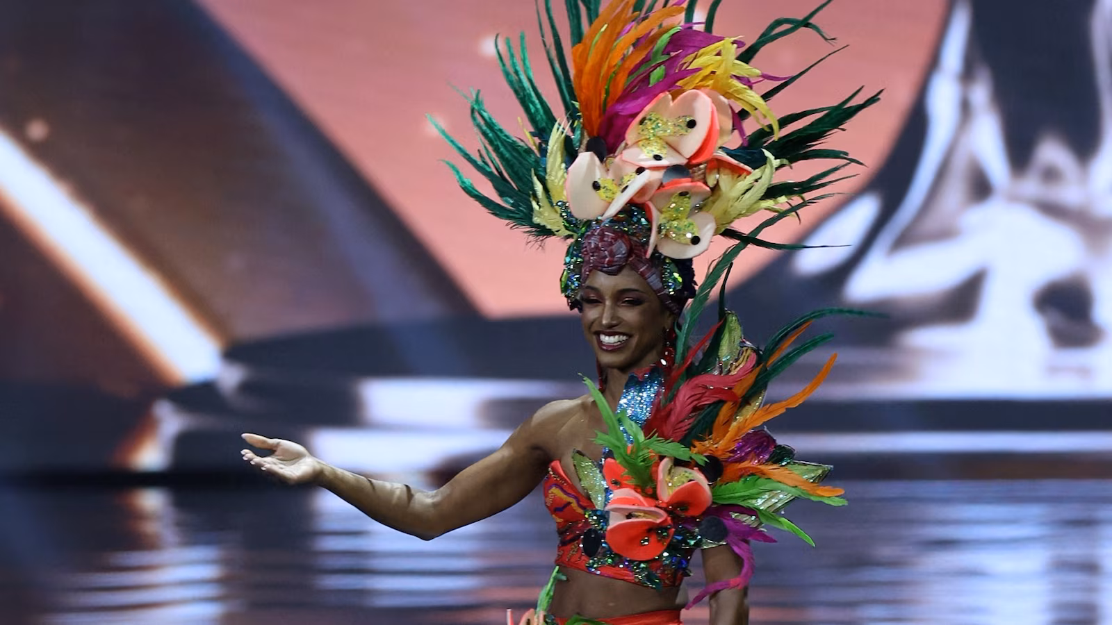Miss Universe owner shares update after contestant falls off stage