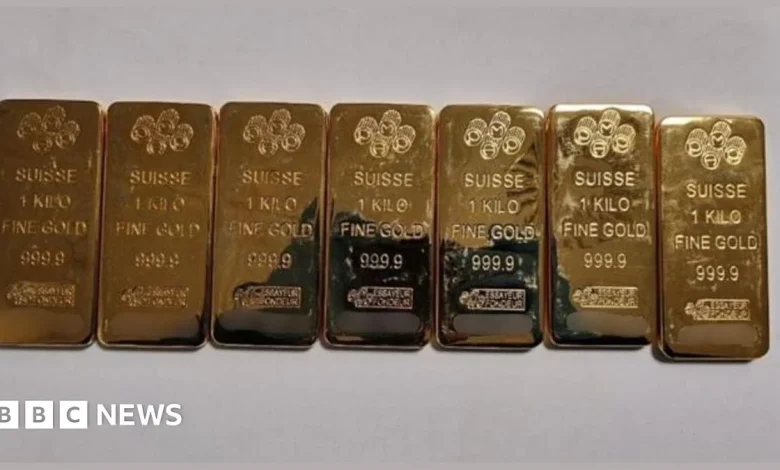 £2m gold bars and jewellery seized after stop at Manchester airport