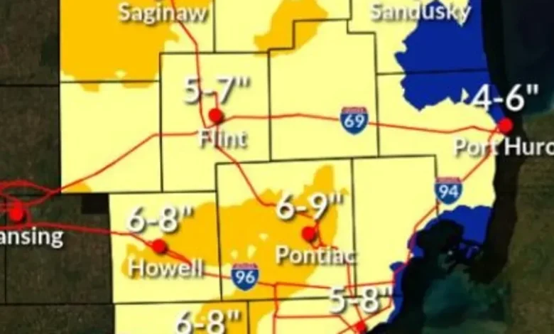 5-8 inches of snow could hit Metro Detroit Saturday, warning in place for parts of SE Mich.