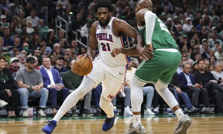 76ers’ Joel Embiid to miss game against Celtics with right knee injury - The Athletic