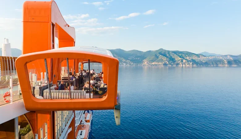 A moving deck is just one eye-popping feature on the world’s most advanced cruise ship