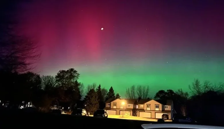 A severe solar storm is painting aurora borealis across the sky as far south as Florida