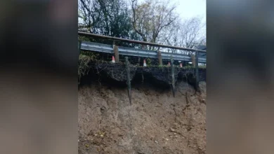 A592 closed after 'significant landslip' near Troutbeck