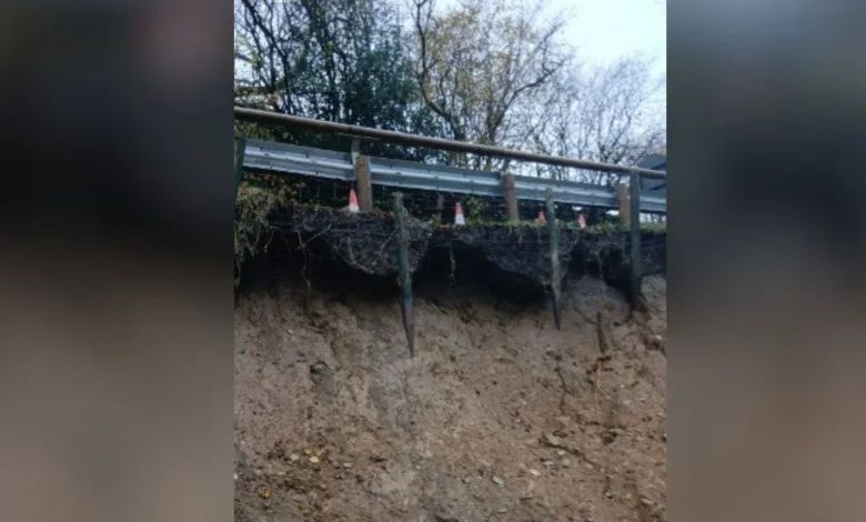 A592 closed after 'significant landslip' near Troutbeck