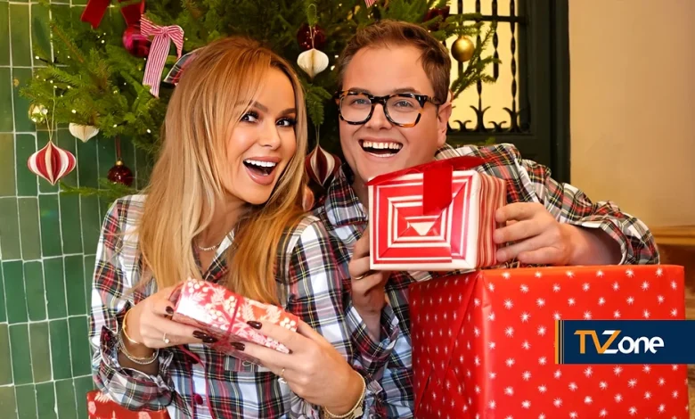 AMANDA HOLDEN AND ALAN CARR UNWRAPPE THEIR SPANISH CHRISTMAS FOR BBC FESTIVE SPECIAL