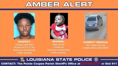 AMBER ALERT issued in Pointe Coupee Parish