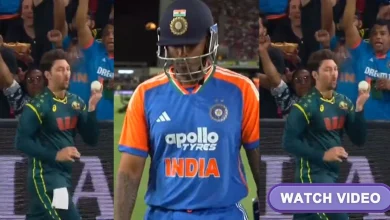 AUS vs IND [WATCH]: Tim David almost licks the ball in celebration after taking Suryakumar Yadav’s catch