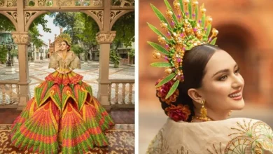 Ahtisa Manalo honors Filipino fiestas in Miss Universe national costume
