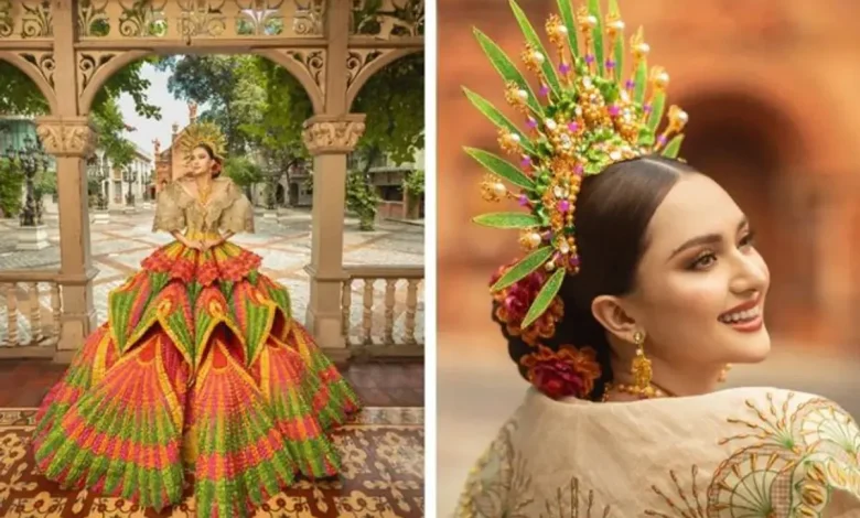 Ahtisa Manalo honors Filipino fiestas in Miss Universe national costume