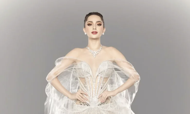 Ahtisa Manalo shares closer look of Miss Universe 2025 evening gown