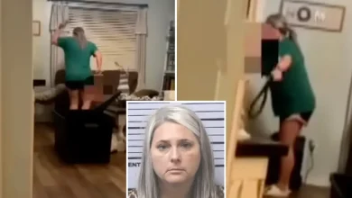 Alabama school's 'Teacher Of The Year' arrested after viral video shows her savagely beating son with a belt