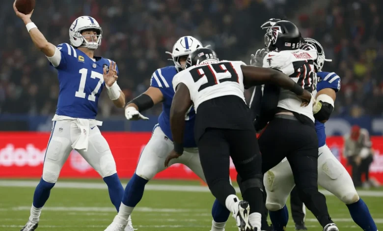 Alec Pierce and Drake London trade TDs, Falcons lead 14-13