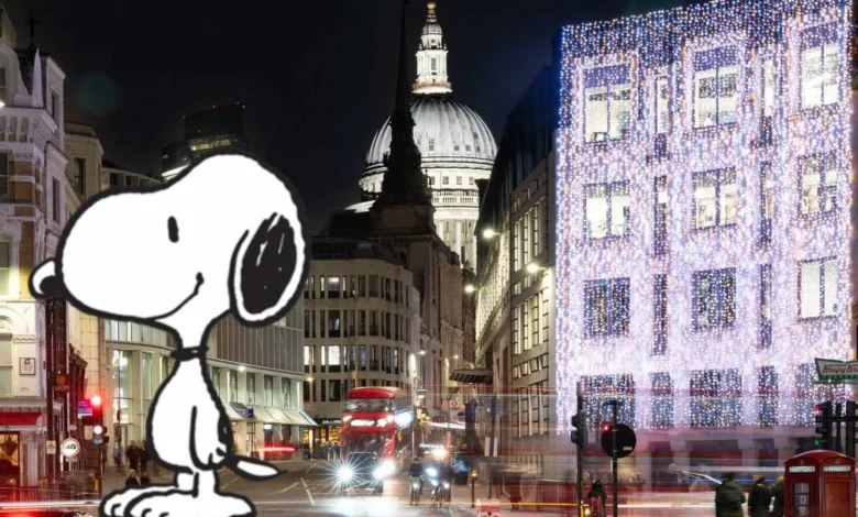 Alexander Armstrong Lights Up Fleet Street: A Festive Tribute to Storytelling and Snoopy’s 75th Anniversary