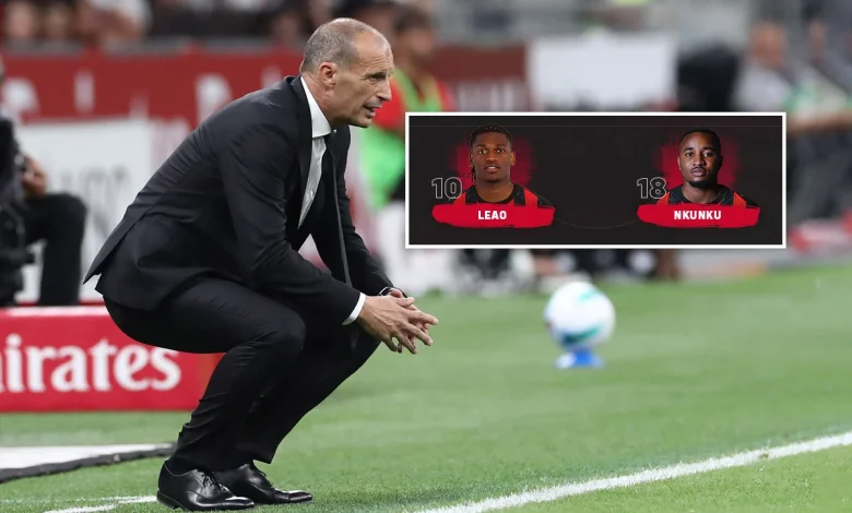 Allegri ‘curious’ about Leao and Nkunku starting together: “Unexpected solutions”