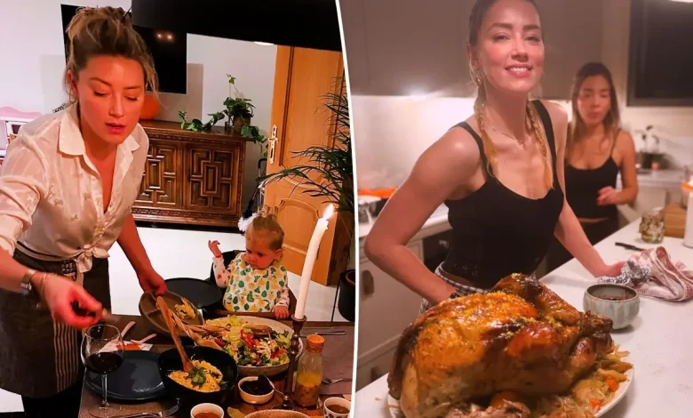 Amber Heard shares rare glimpse of daughter Oonagh in sweet Thanksgiving photos